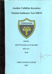 Analisa Validitas Karakter Melalui Indikator Test MBTI